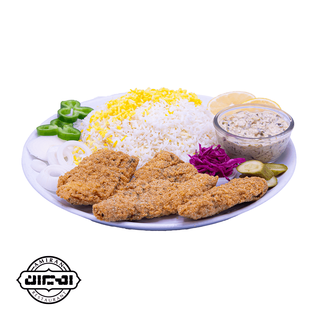 شوید لوبیا با ماهی شیر سوخاری